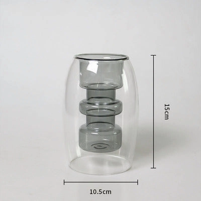 Inside Out Double Walled Glass Vase