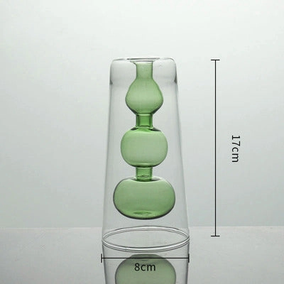 Inside Out Double Walled Glass Vase