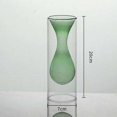 Inside Out Double Walled Glass Vase