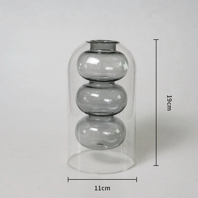 Inside Out Double Walled Glass Vase