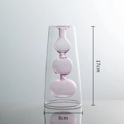 Inside Out Double Walled Glass Vase