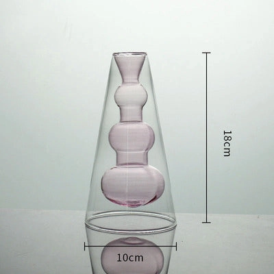 Inside Out Double Walled Glass Vase