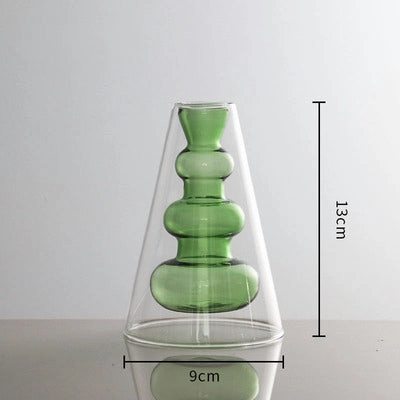 Inside Out Double Walled Glass Vase