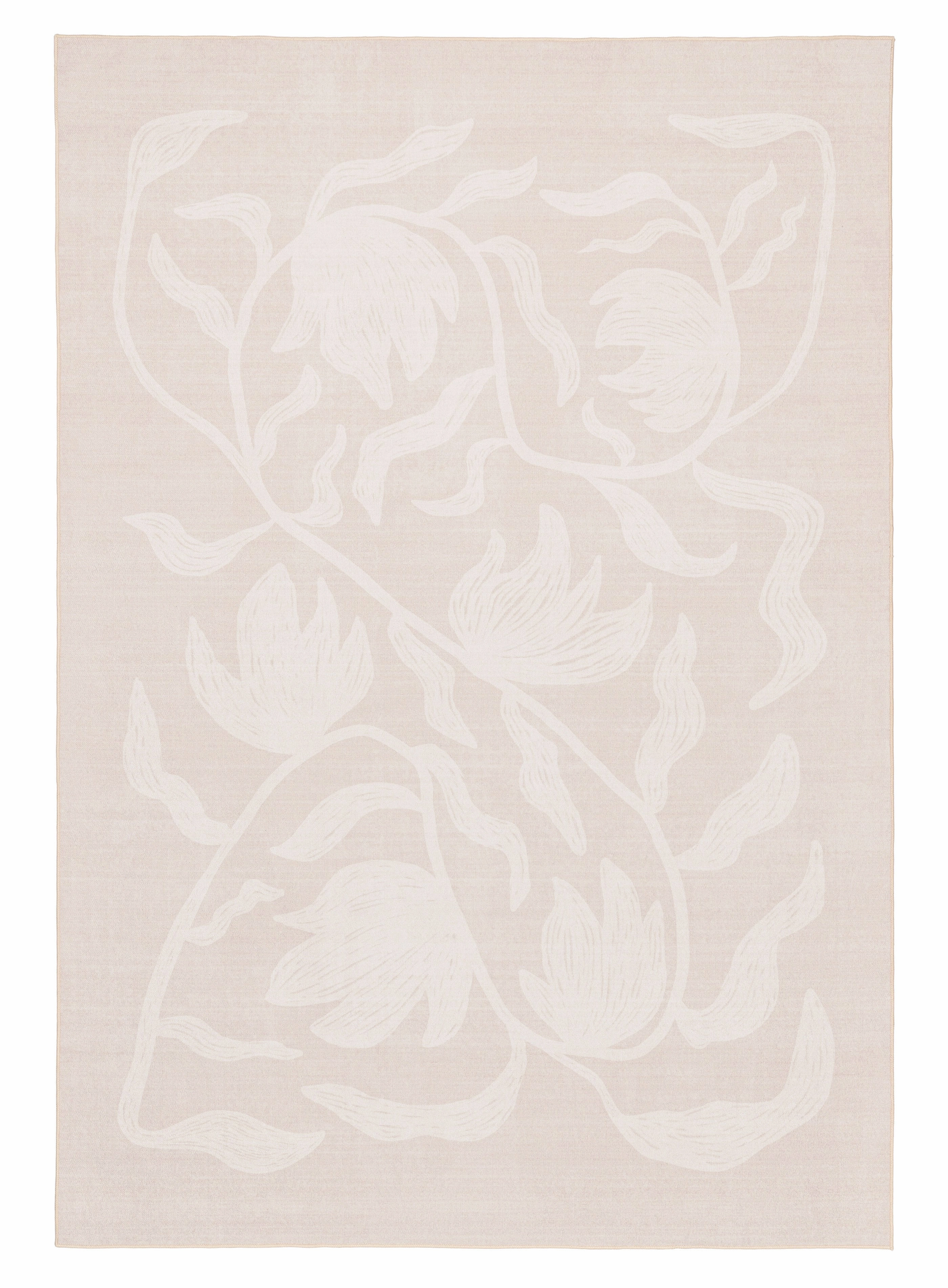 Irene Beige Botanical Washable Rugmodern color block patchwork rug