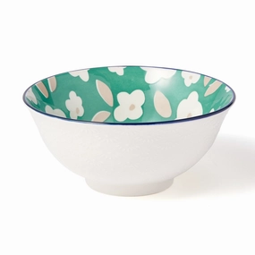 Iroiro Large Bowl Retroflowerhand-painted ceramic bowl