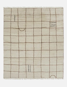 Irregular Grid Hand-Knotted Wool Rug by Sarah Sherman Samuelmodern color block patchwork rug