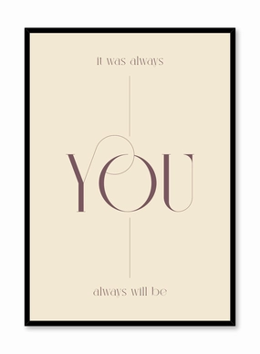 It Was Always You in Beige, Posterpop culture themed posters