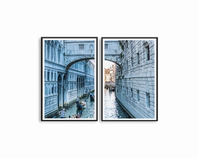 Italy Venice Riverin The City Set Includes Two Printsmodern abstract painting decor
