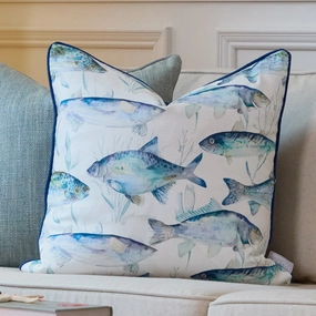 Ives Waters Printed Piped Cushion Cobaltbedding sets ,throw blankets 