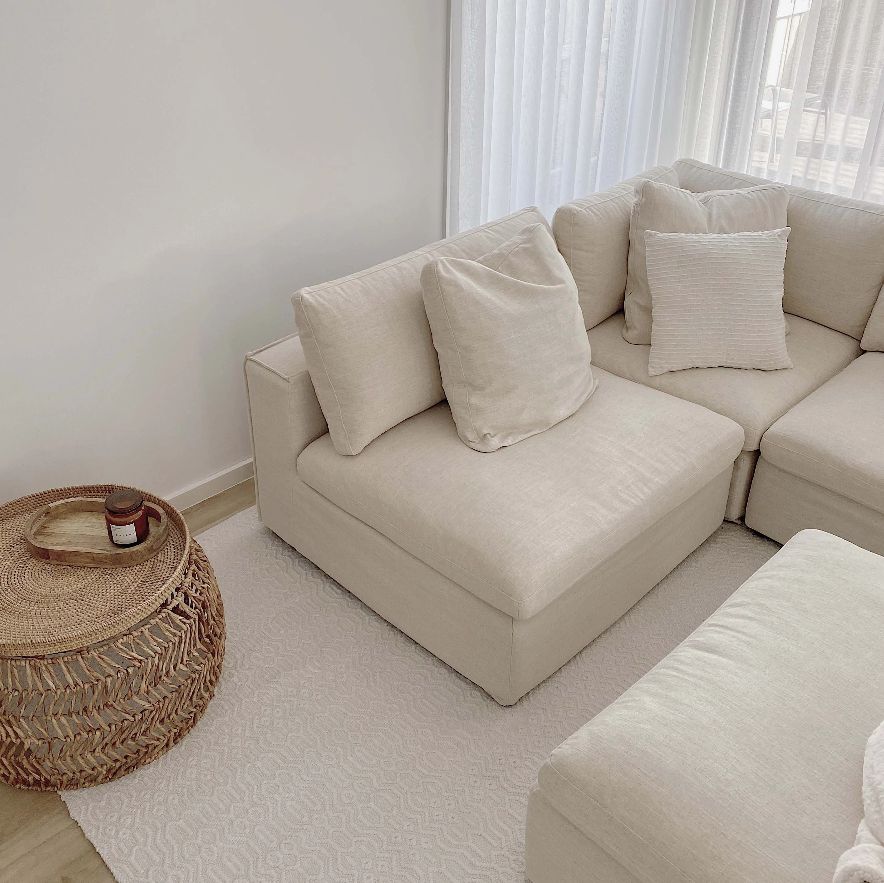 Ivy Ivory Indoor Outdoor PET Rug