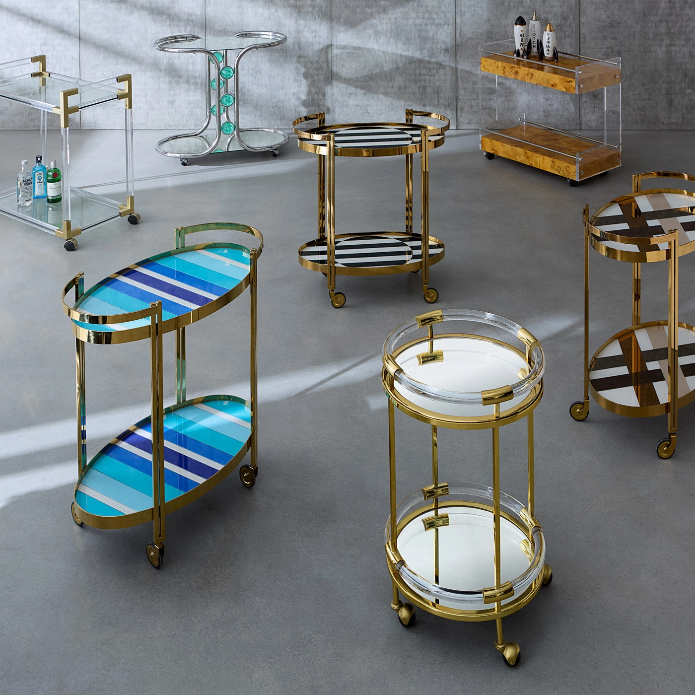 Jacques Round Bar Cart