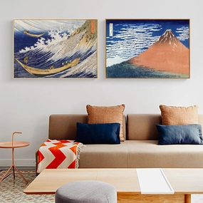 Japanese Mount Fuji Wall Art With Framenordic style wall decor