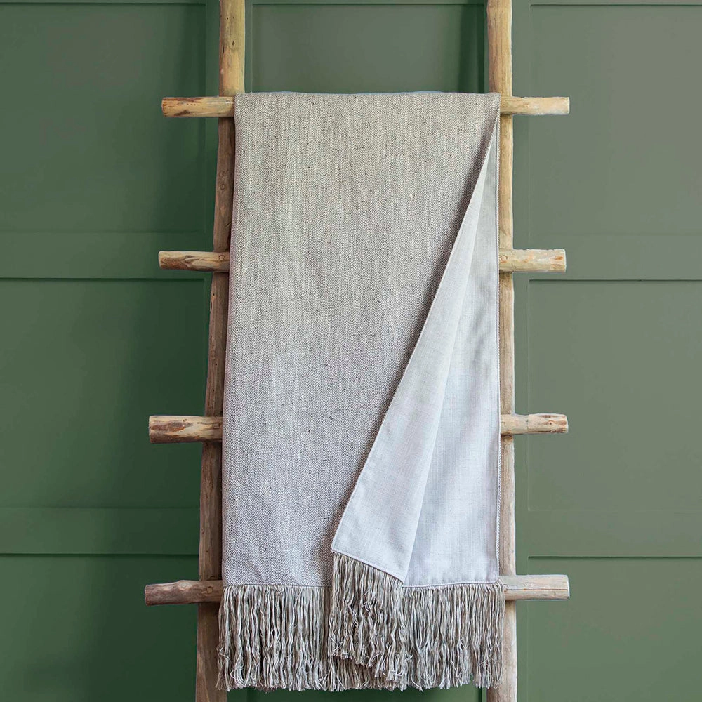 Jedburgh Chevron Throw Mushroom