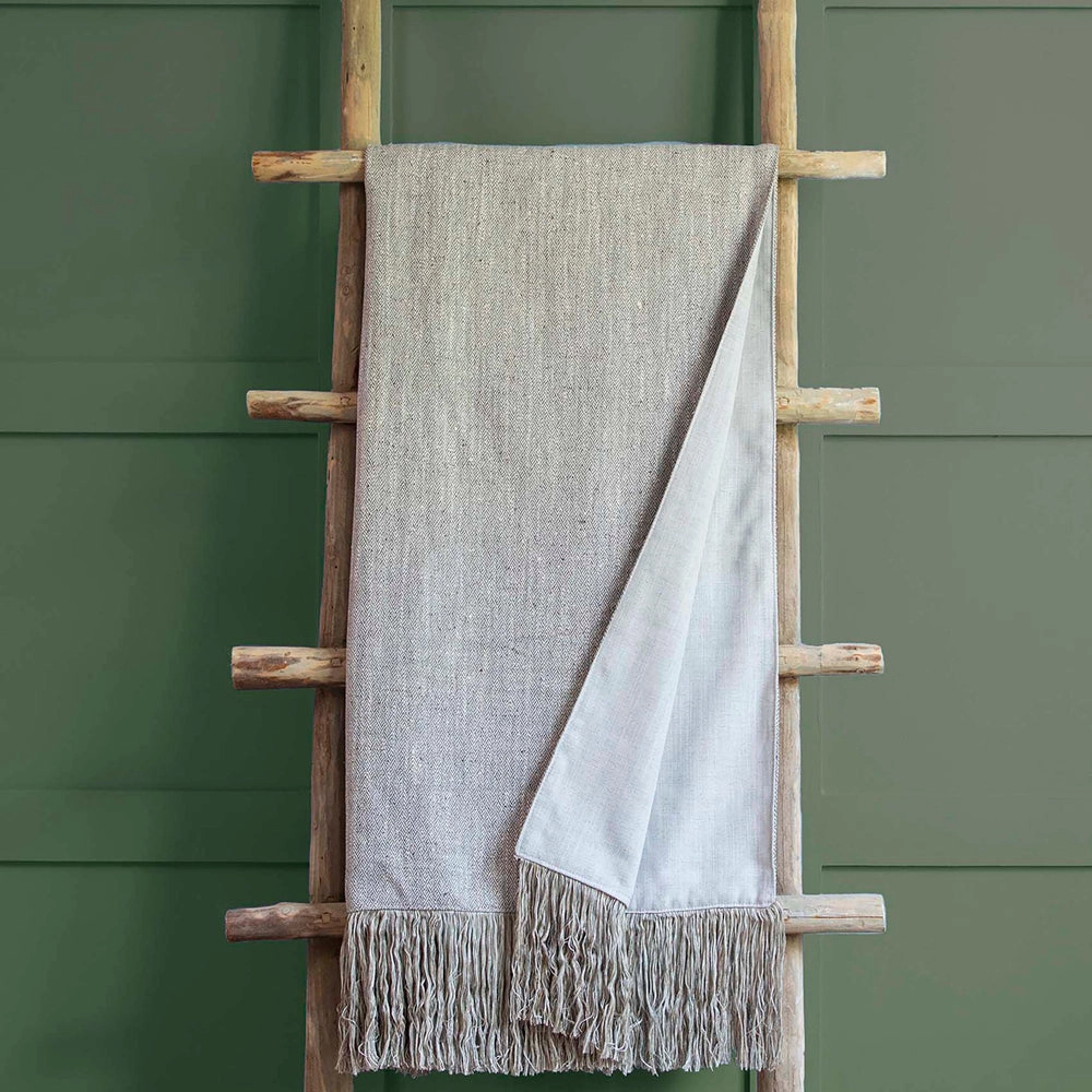 Jedburgh Chevron Throw Mushroom