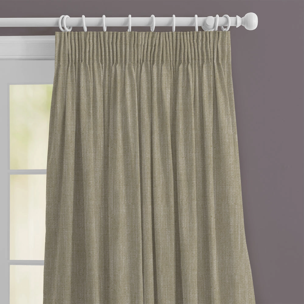 Jedburgh Textured Woven Made to Measure Curtains Biscuit