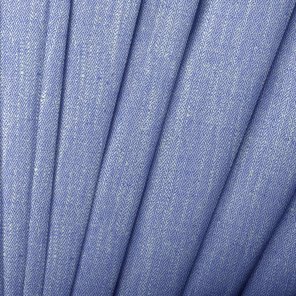 Jedburgh Textured Woven Made to Measure Curtains Cobalt