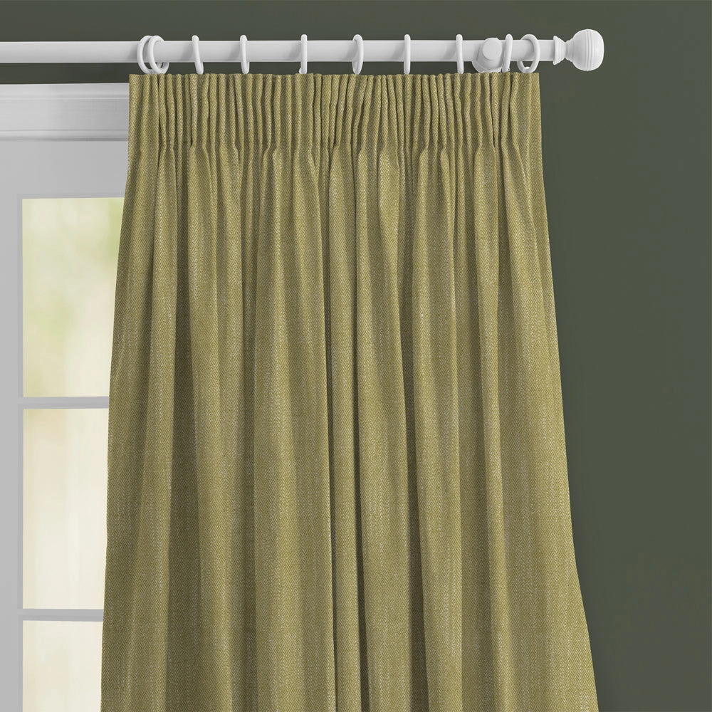 Jedburgh Textured Woven Made to Measure Curtains Meadow