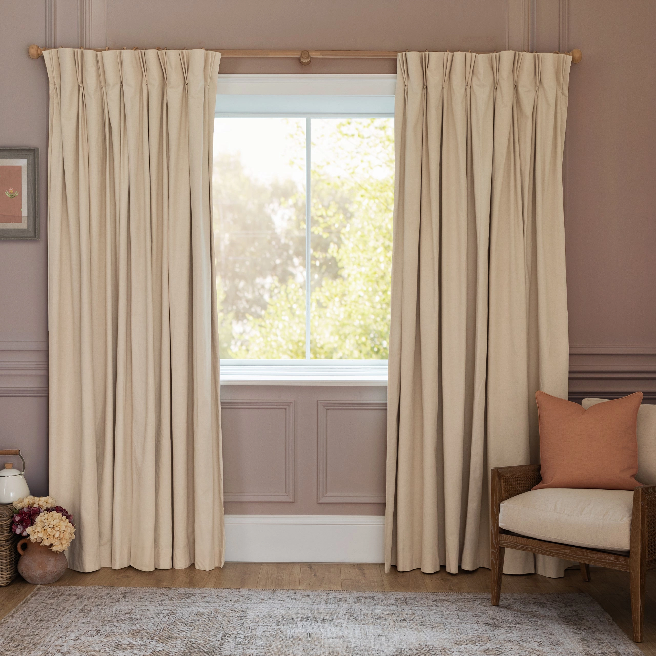 Jedburgh Textured Woven Made to Measure Curtains Sage