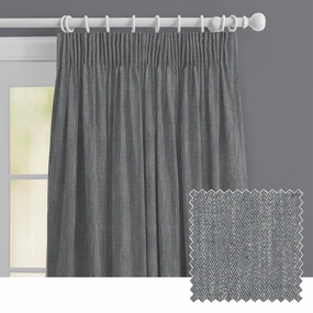 Jedburgh Textured Woven Made to Measure Curtains Slatebedding sets ,throw blankets 