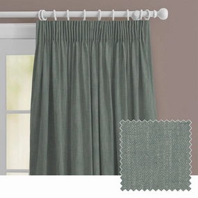 Jedburgh Textured Woven Made to Measure Curtains Tealbedding sets ,throw blankets 