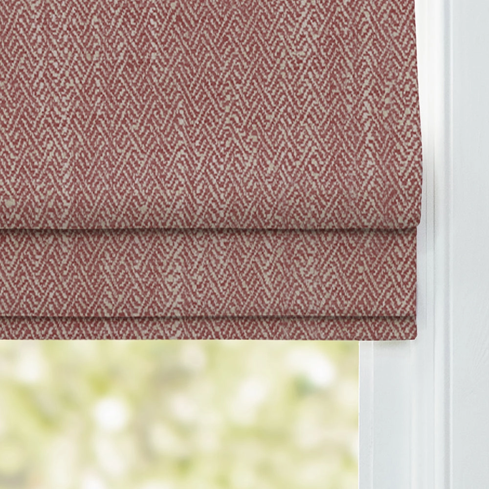 Jedburgh Textured Woven Made to Measure Roman Blinds Garnet