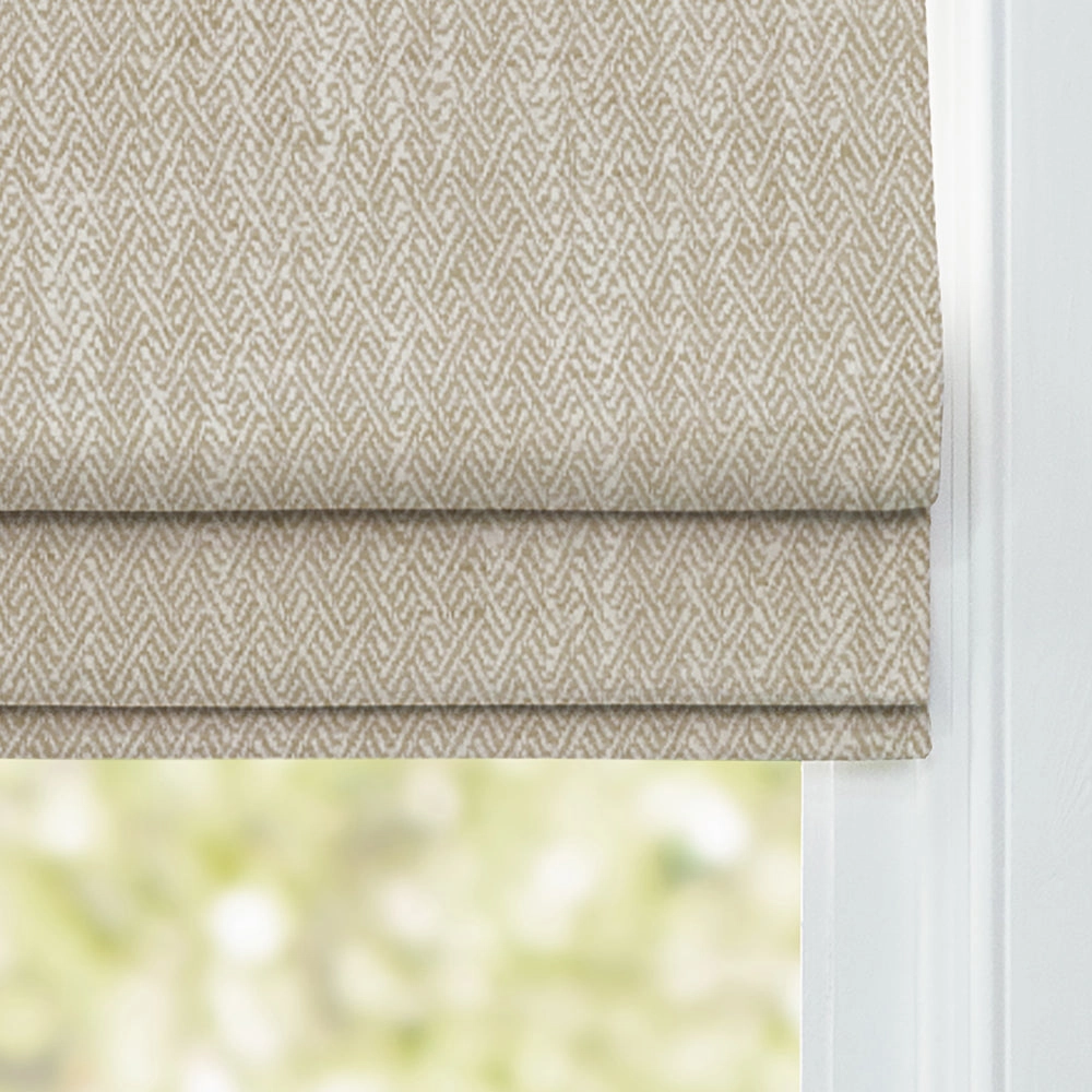 Jedburgh Textured Woven Made to Measure Roman Blinds Natural