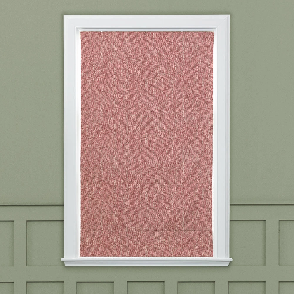 Jedburgh Textured Woven Made to Measure Roman Blinds Poppy