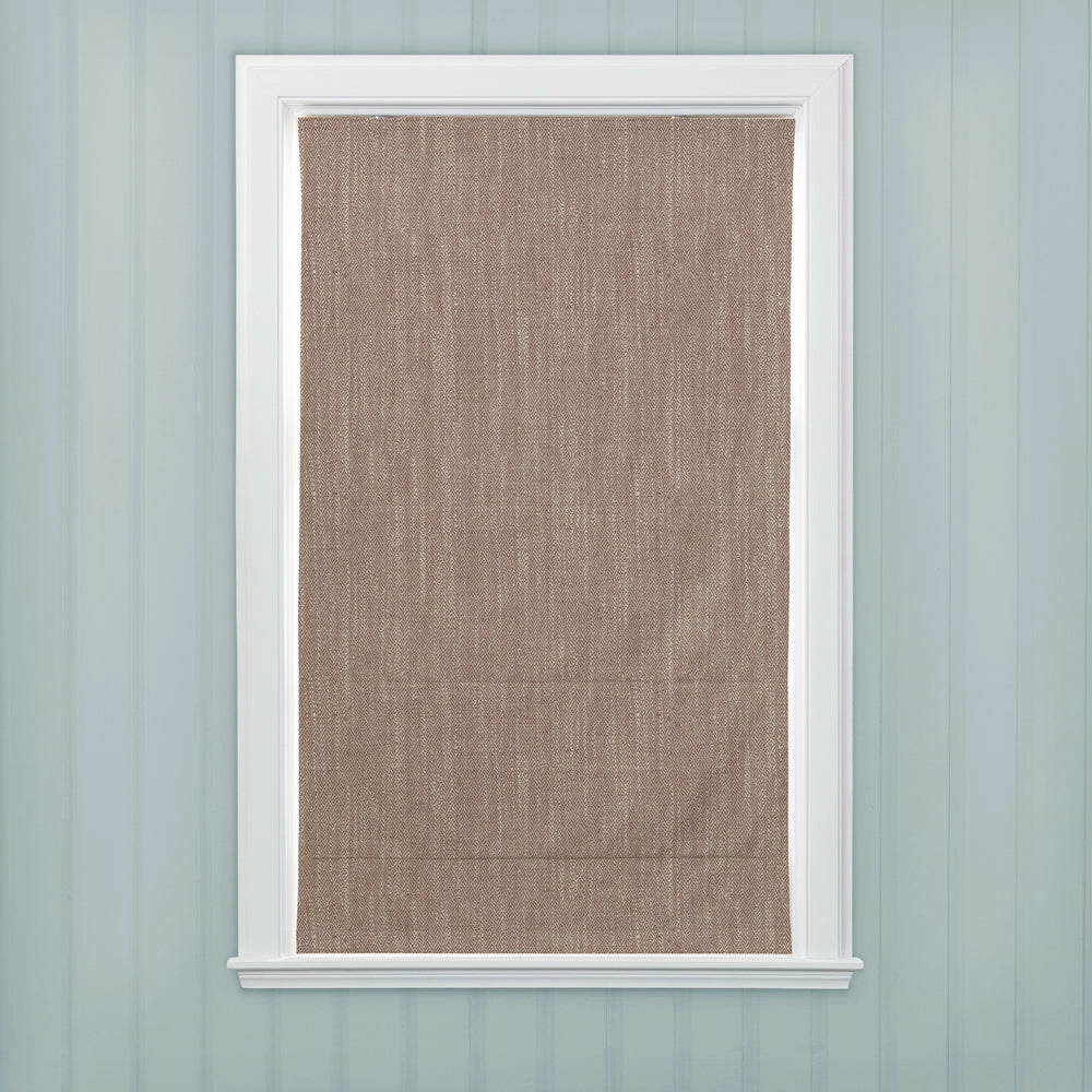 Jedburgh Textured Woven Made to Measure Roman Blinds Rust