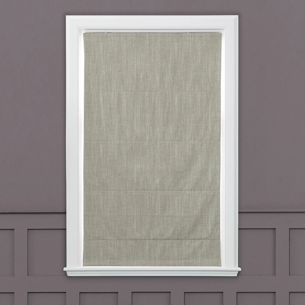 Jedburgh Textured Woven Made to Measure Roman Blinds Silver