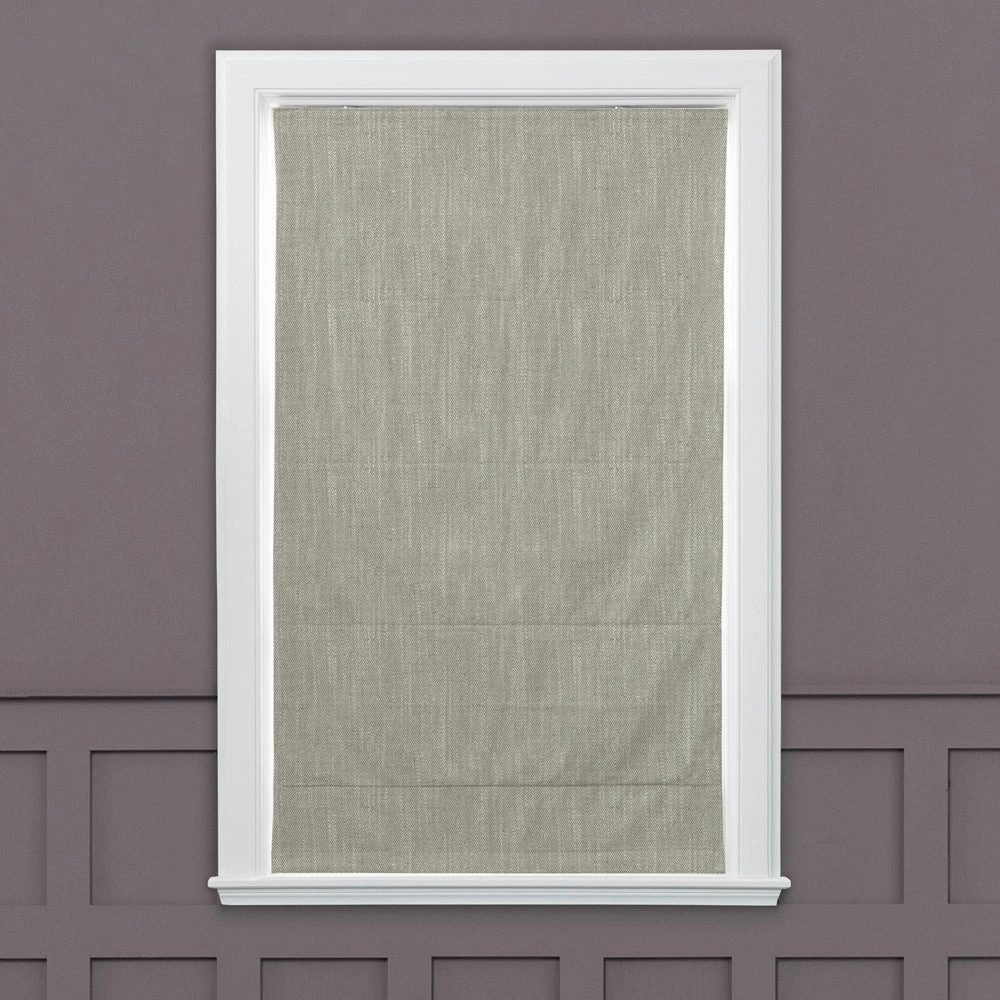 Jedburgh Textured Woven Made to Measure Roman Blinds Silver