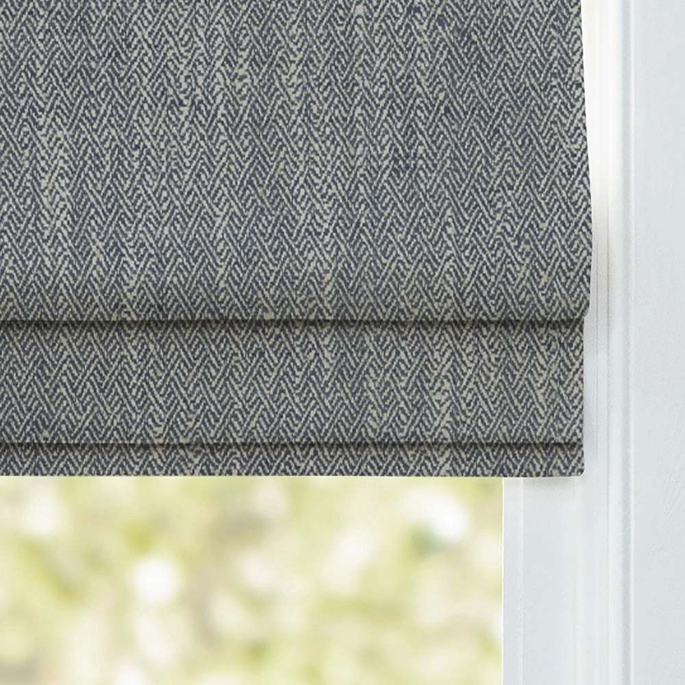 Jedburgh Textured Woven Made to Measure Roman Blinds Slate