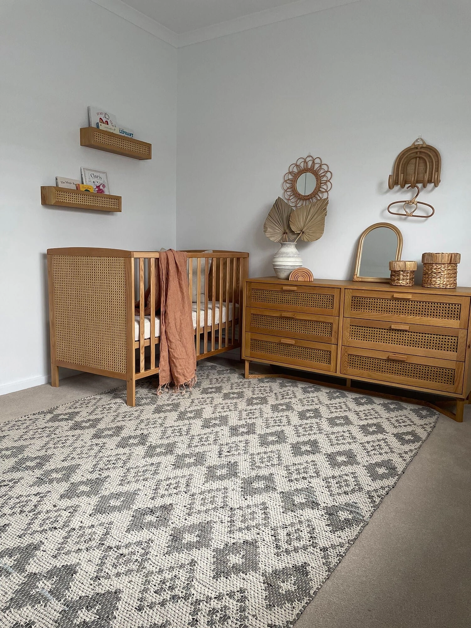 Jenni Blue and Grey Tribal Rug *NO RETURNS UNLESS FAULTY