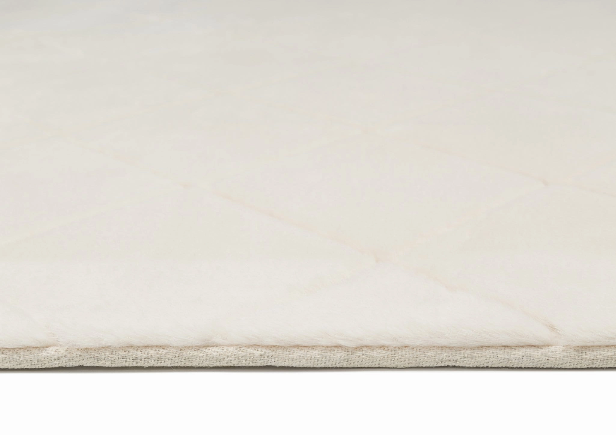 Jessa Ivory Cream Diamond Shag Rug