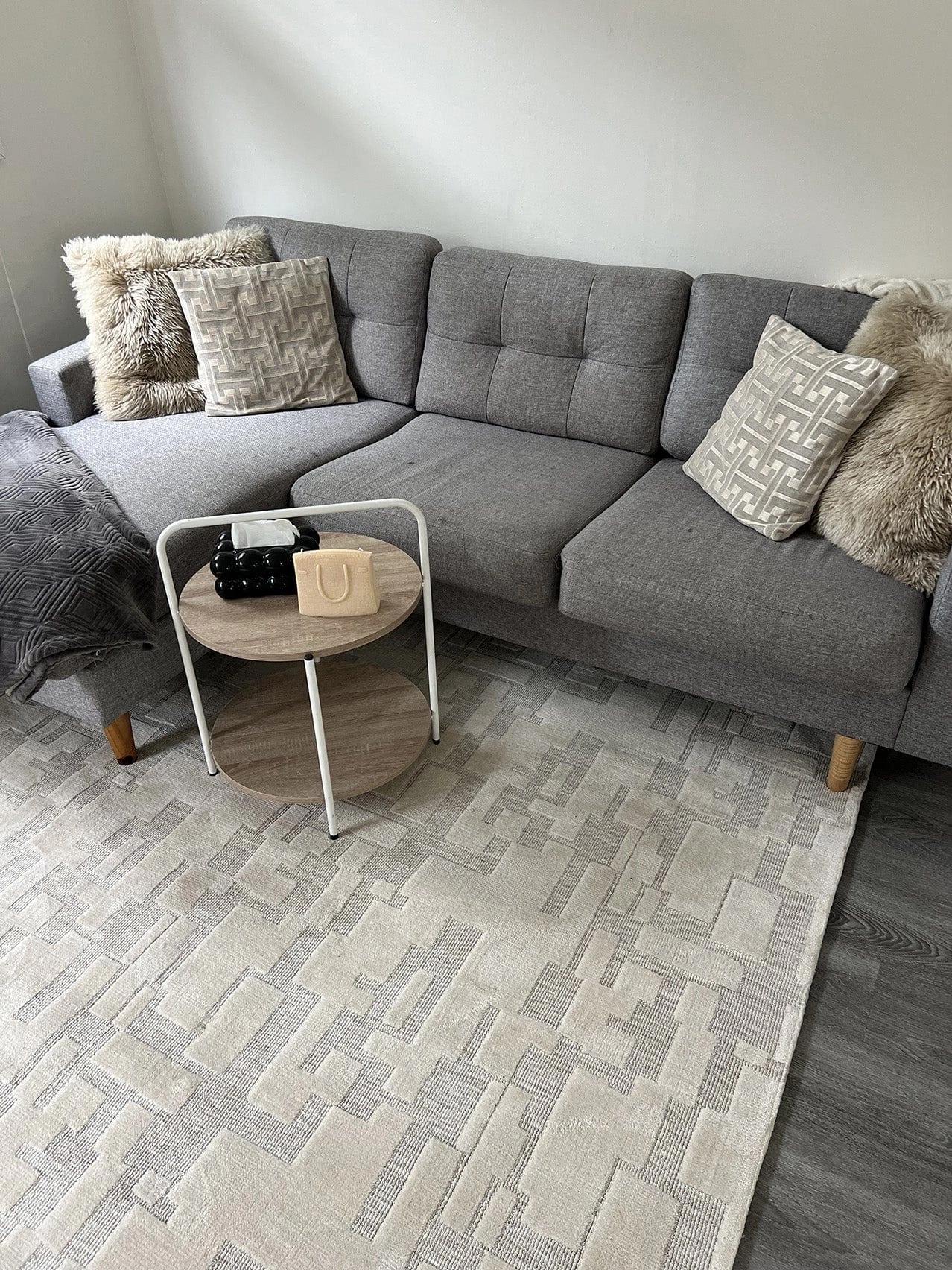Jessie Ivory Cream Abstract Textured Rug *NO RETURNS UNLESS FAULTY