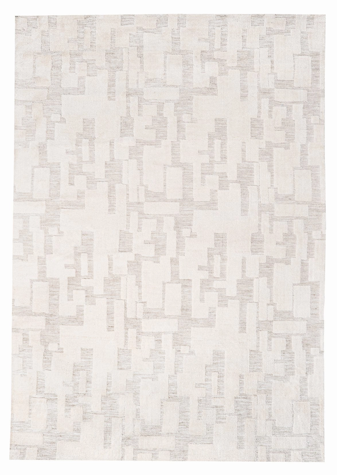 Jessie Ivory Cream Abstract Textured Rug *NO RETURNS UNLESS FAULTYmodern color block patchwork rug