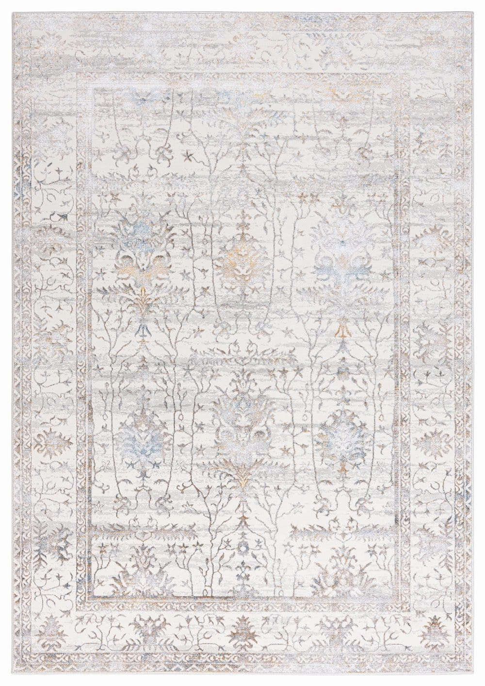 Jodhi Cream Blue And Tan Lustrous Traditional Rug *NO RETURNS UNLESS FAULTYmodern color block patchwork rug
