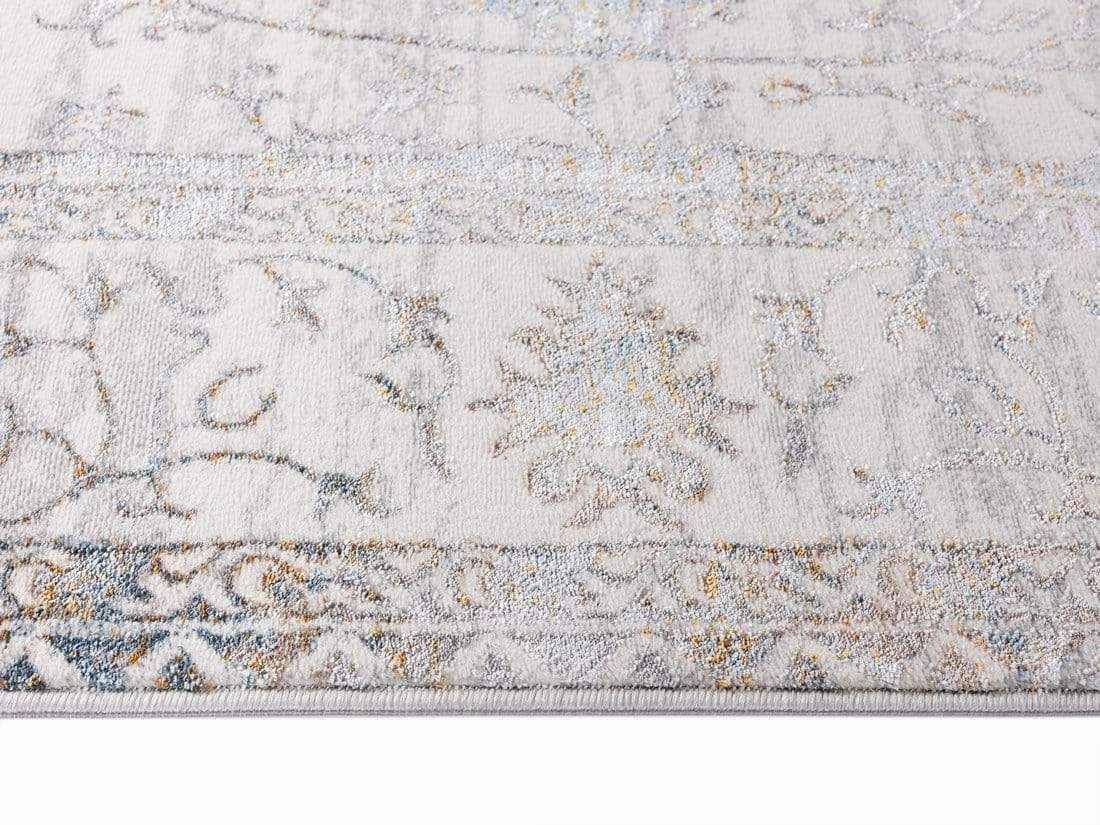 Jodhi Cream Blue And Tan Lustrous Traditional Rug *NO RETURNS UNLESS FAULTY