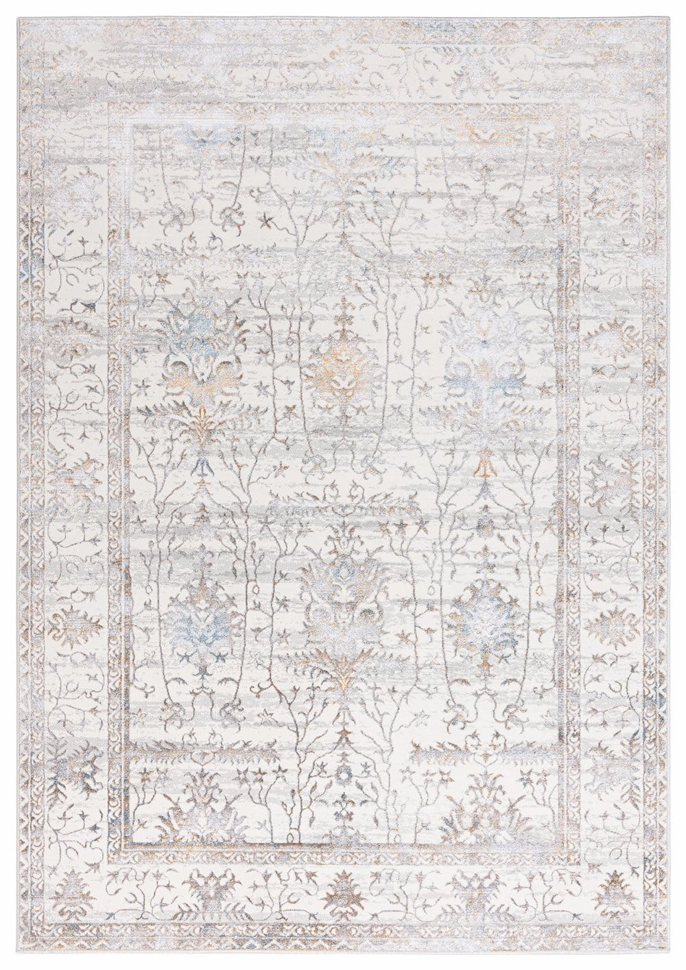 Jodhi Cream Blue And Tan Lustrous Traditional Rug *NO RETURNS UNLESS FAULTYmodern color block patchwork rug