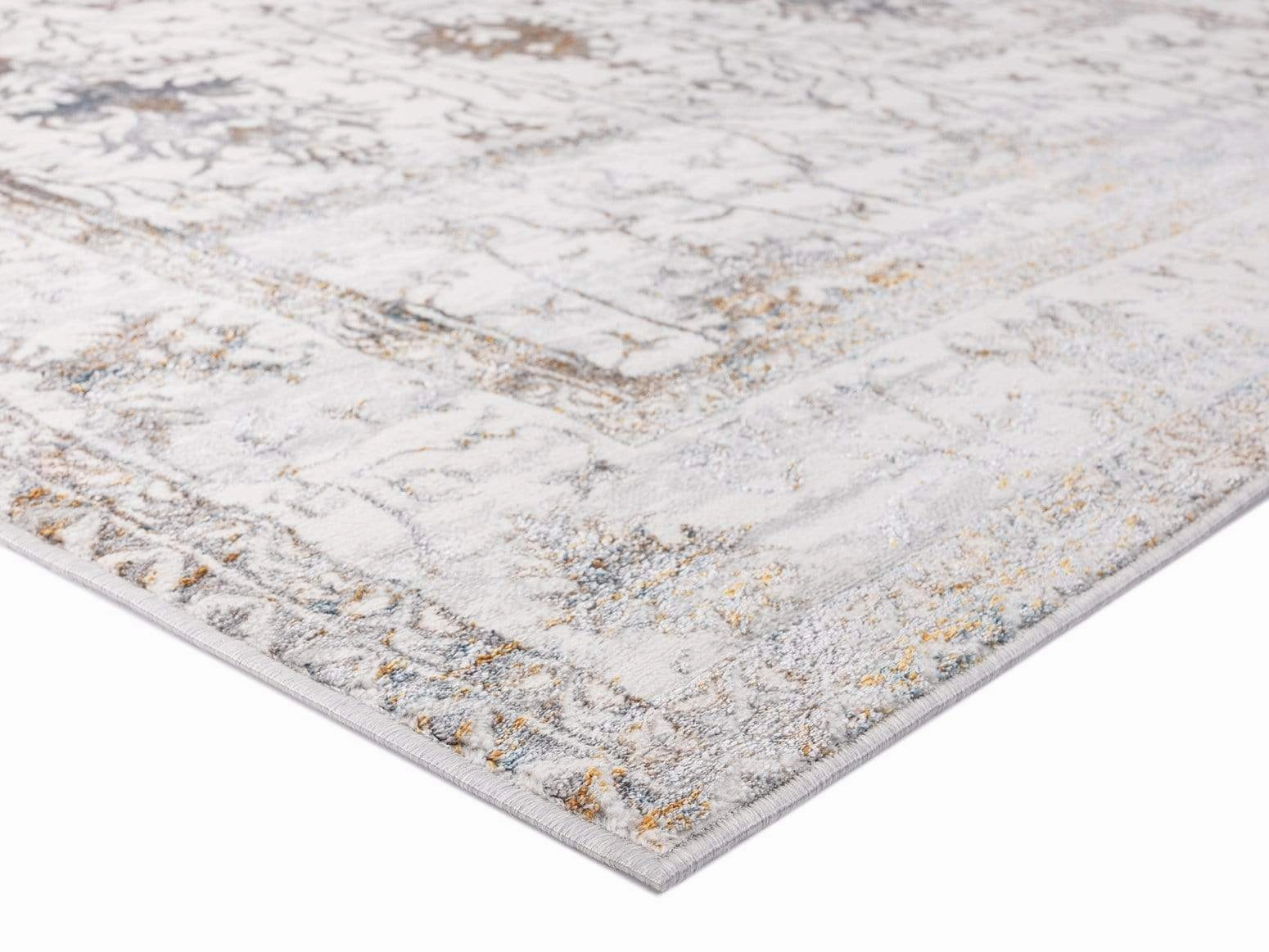 Jodhi Cream Blue And Tan Lustrous Traditional Rug *NO RETURNS UNLESS FAULTY