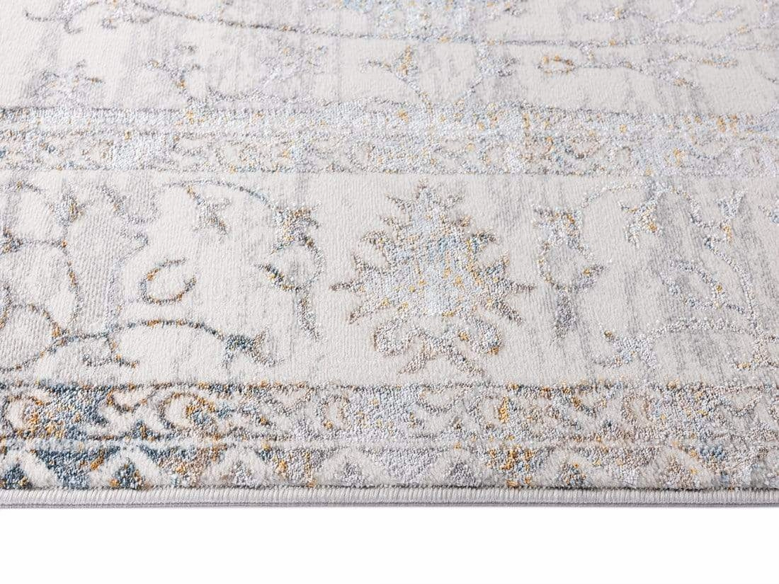 Jodhi Cream Blue And Tan Lustrous Traditional Rug *NO RETURNS UNLESS FAULTY