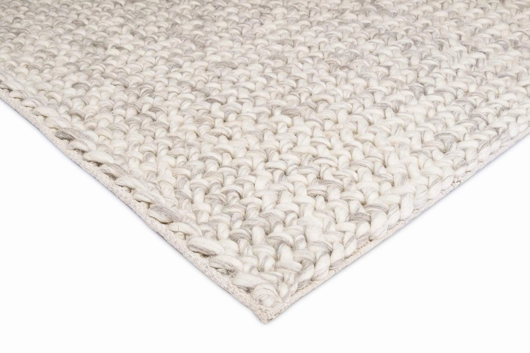 Joely Light Grey and Ivory Marble Looped Rug