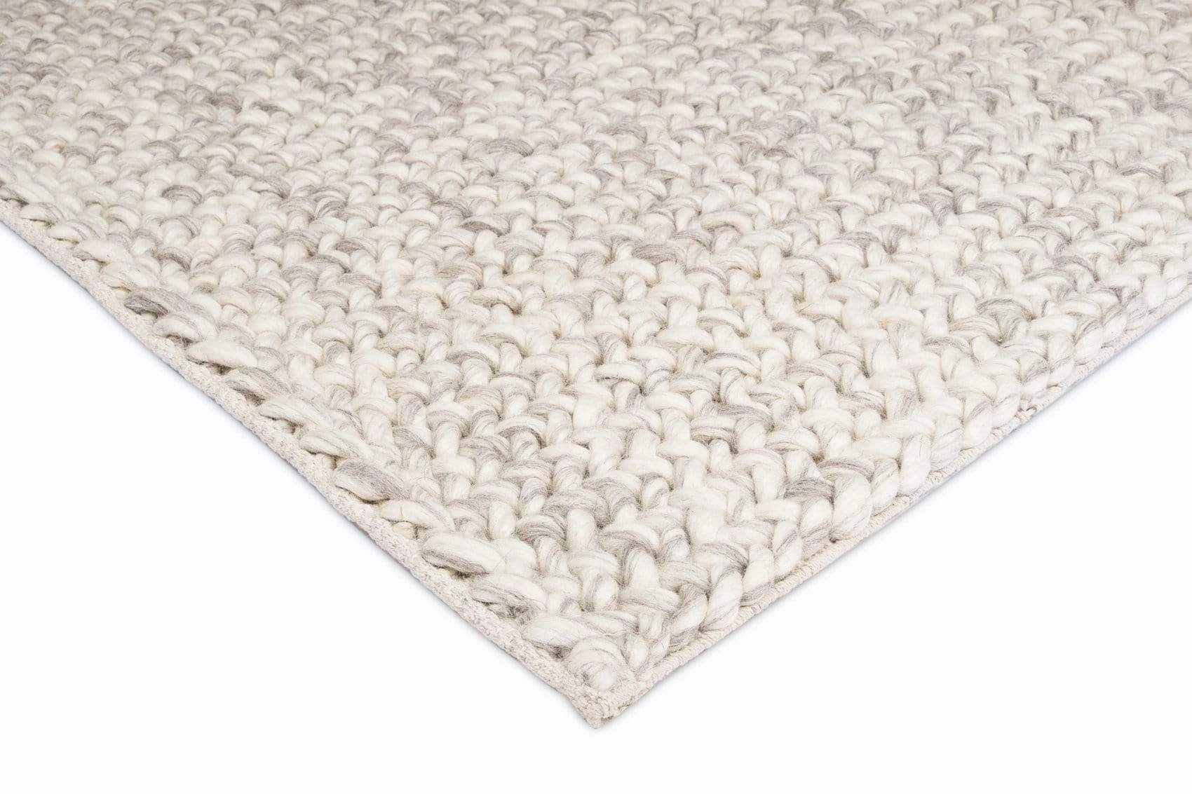 Joely Light Grey and Ivory Marble Looped Rug