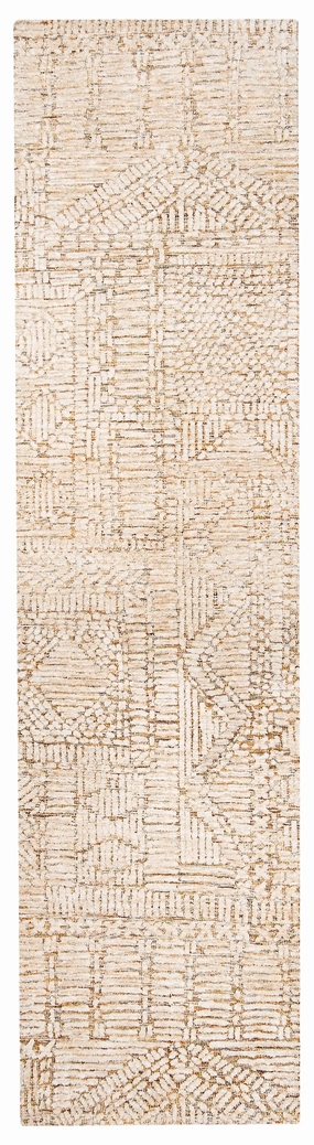 Jordan Mustard and Beige Geometric Modern Runner Rugmodern color block patchwork rug