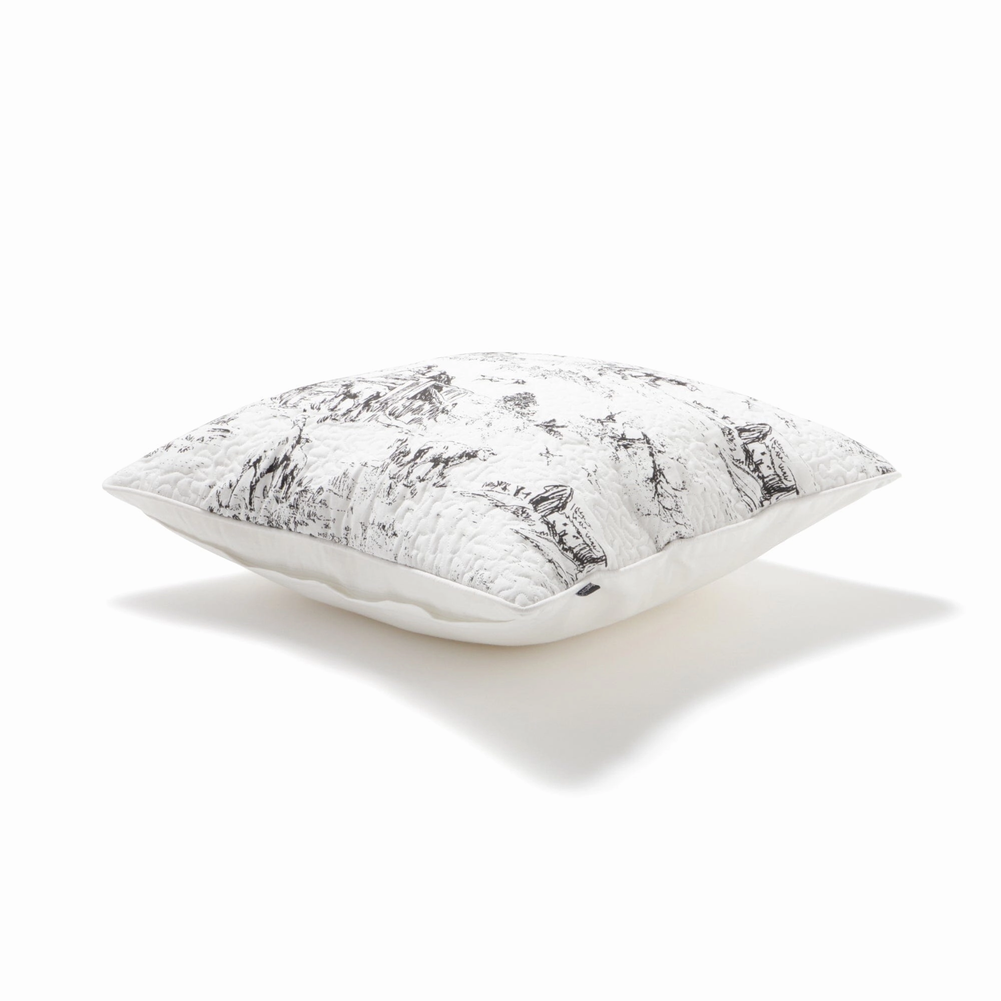 Jouy Cushion Cover 450 X 450 White X Black