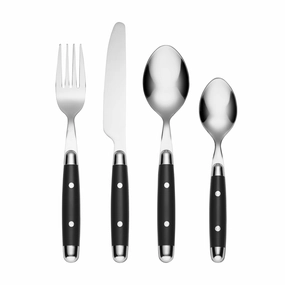 Jubilee Black 16 Piece Flatware Seteco-friendly bamboo fiber tableware set 