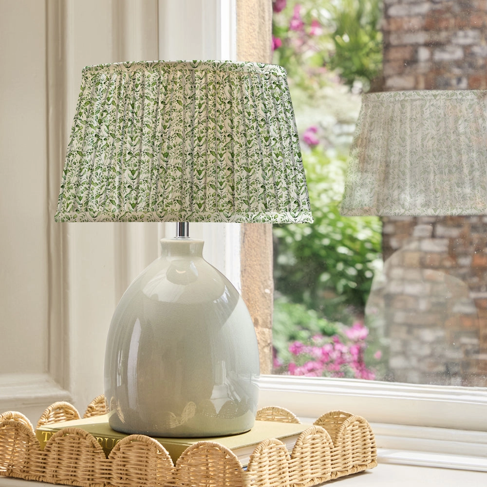 Juna Pleated Tapered Lamp Shade Sage
