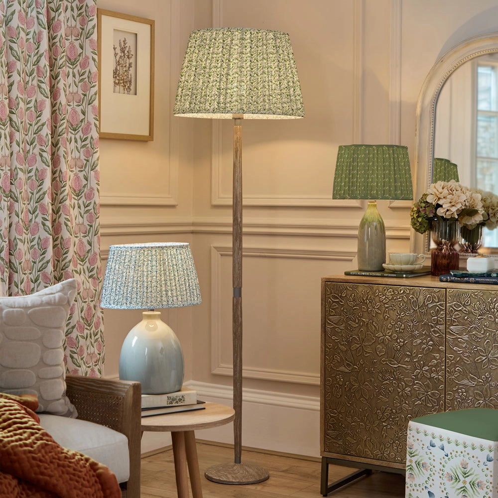 Juna Pleated Tapered Lamp Shade Sage