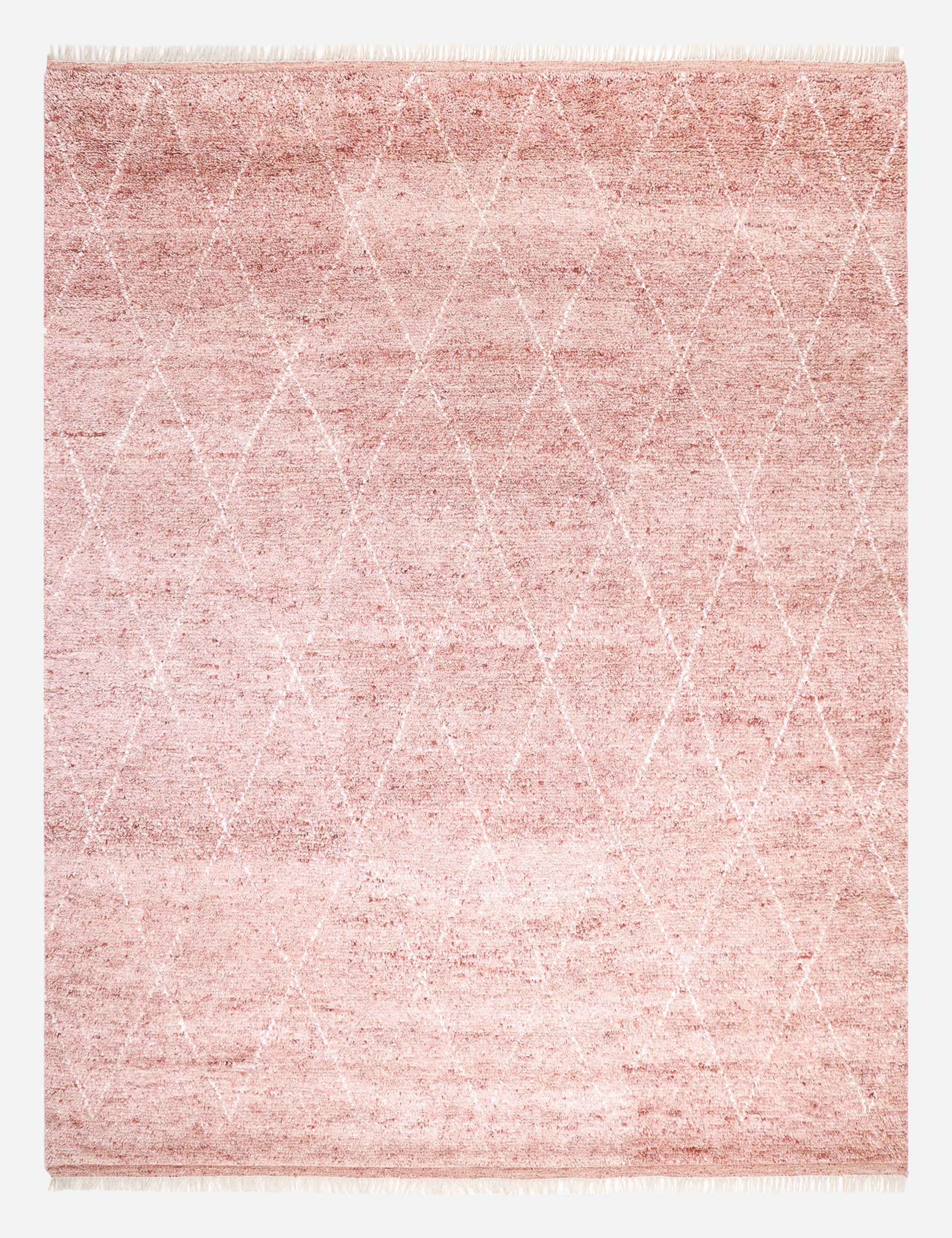 Kaeli Hand-Knotted Wool-Blend Moroccan Shag Rugmodern color block patchwork rug