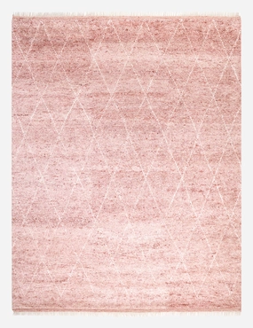 Kaeli Hand-Knotted Wool-Blend Moroccan Shag Rugmodern color block patchwork rug