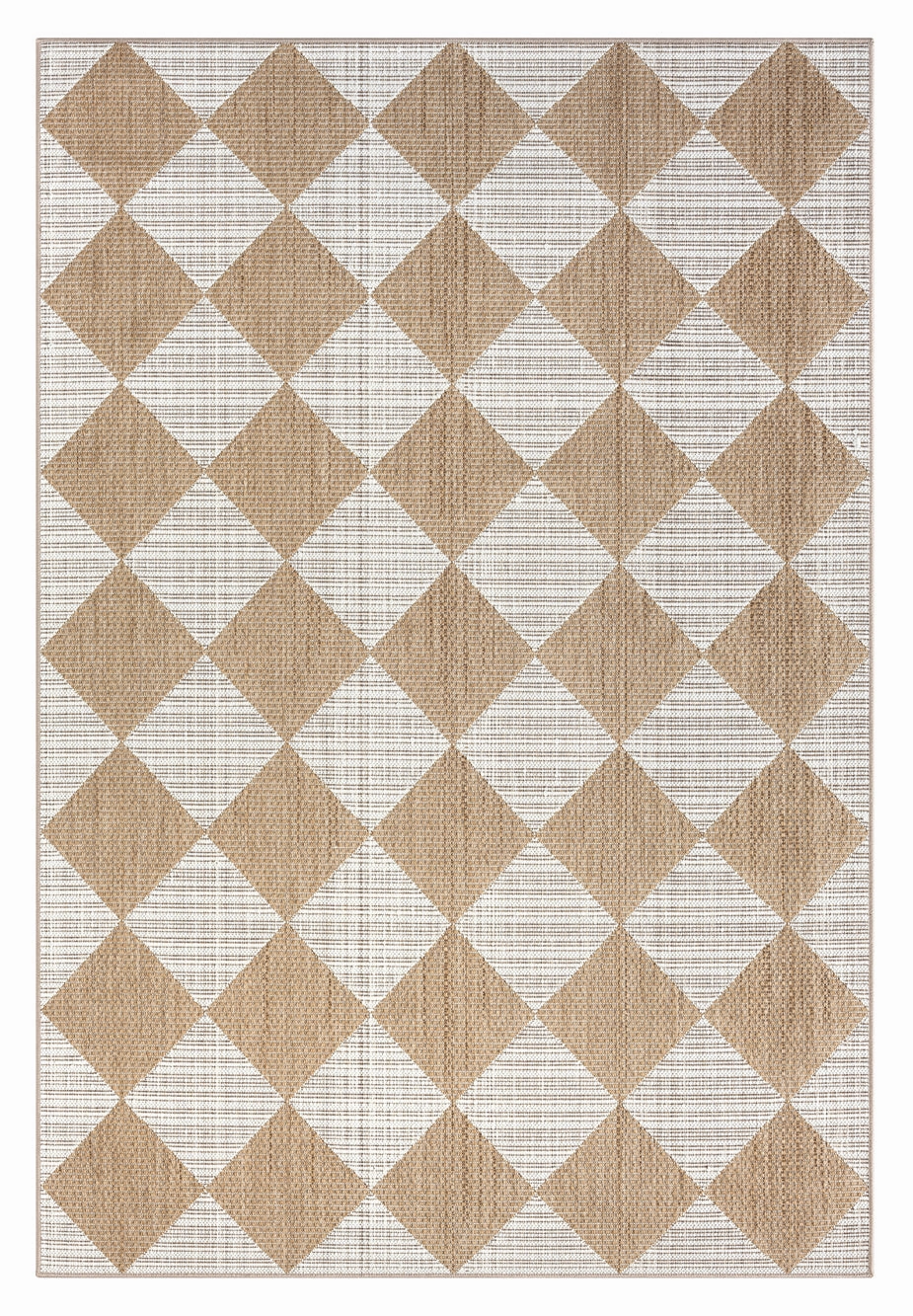 Kalei Brown and Ivory Checkered Flatweave Indoor Outdoor Rugmodern color block patchwork rug